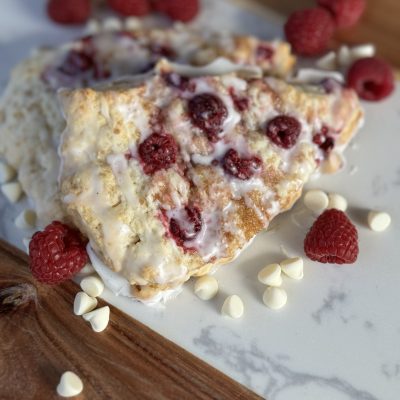 White Chocolate Raspberry Scone